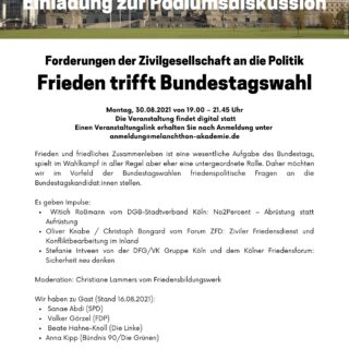 Flyer mit Bild des Reichstags in der Kopfzeile