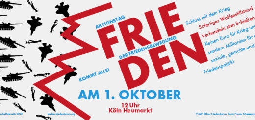 Facebook-Header für Friedensdemo am 1.10.2022 in Köln