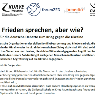 Über Frieden sprechen, aber wie? - Impulse für das Gespräch