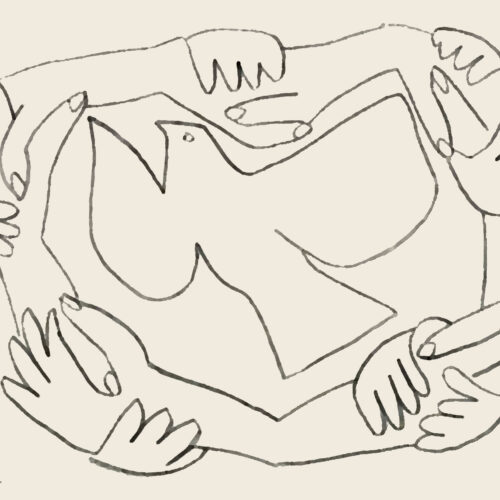 Pablo Picasso, Die verschränkten Hände II, 1952
