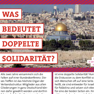 Zeitungsausschnitt mit Foto vom Felsendom in Jerusalem
