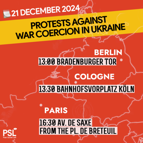 Protest against war coercion in Ukraine