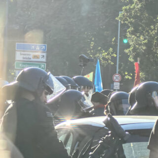 Polizei bei der Friedensparade am 30.8.2025 in Köln