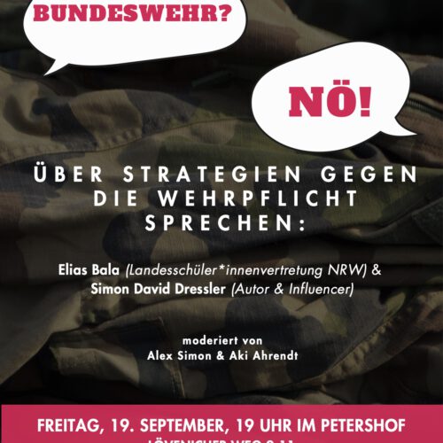 Bundeswehr? Nö! Flyer zur Veranstaltung