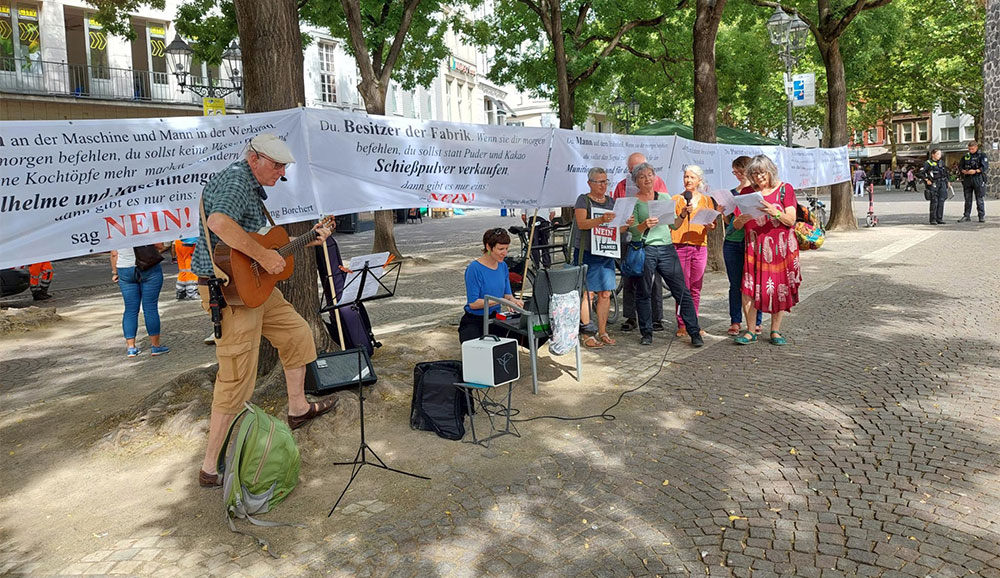 Borchert-Banner „Sag Nein!“